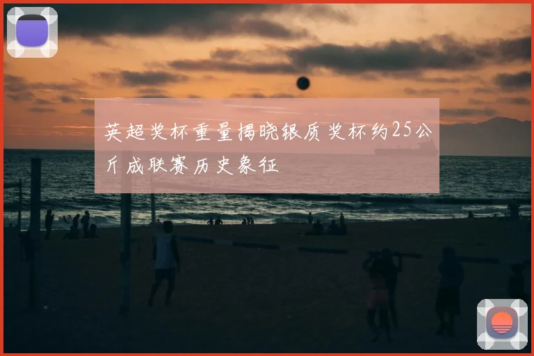 英超奖杯重量揭晓银质奖杯约25公斤成联赛历史象征